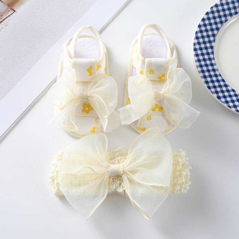 Giày Công Chúa Màu Trơn Kèm Băng Đô Xinh Xắn Cho Bé Gái Se7en