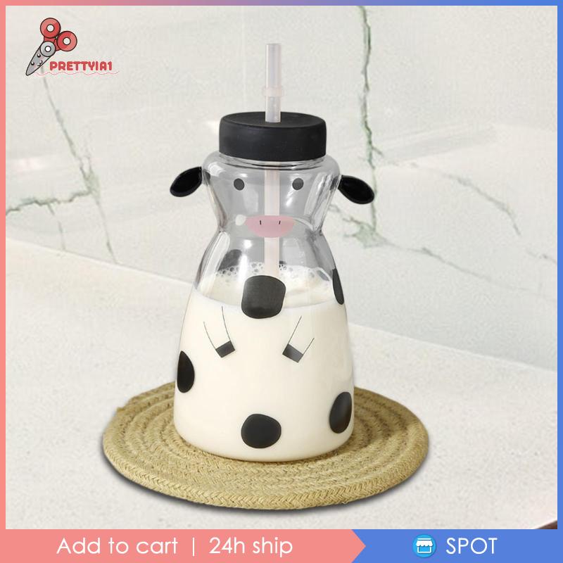 [Prettyia1] Cốc Thủy Tinh Uống Nước Cà Phê Sữa Bò Quà Tặng Cho Bé Gái