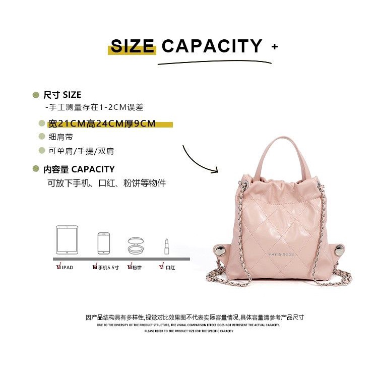 Ba Lô Đeo Vai Đính Đá Phối Dây Xích Kiểu Đường Phố Hàn Quốc Thời Trang 2023 Cho Nữ