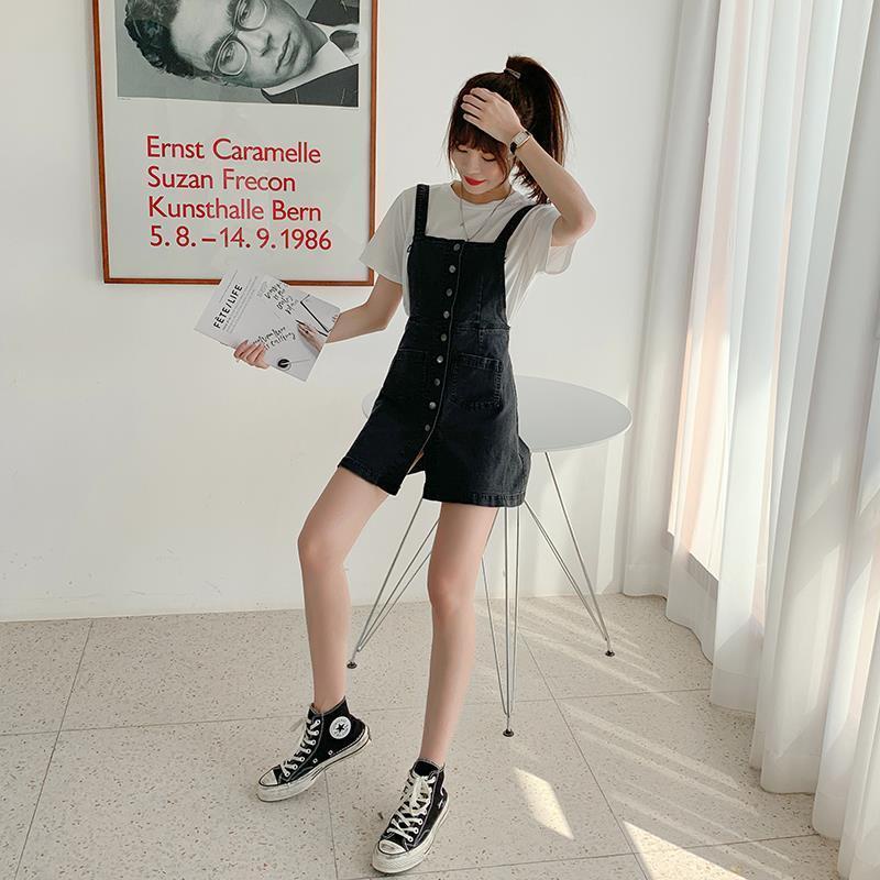 Đầm Yếm Denim Dáng Ngắn Thời Trang Xuân Hè 2023 Cá Tính Cho Nữ
