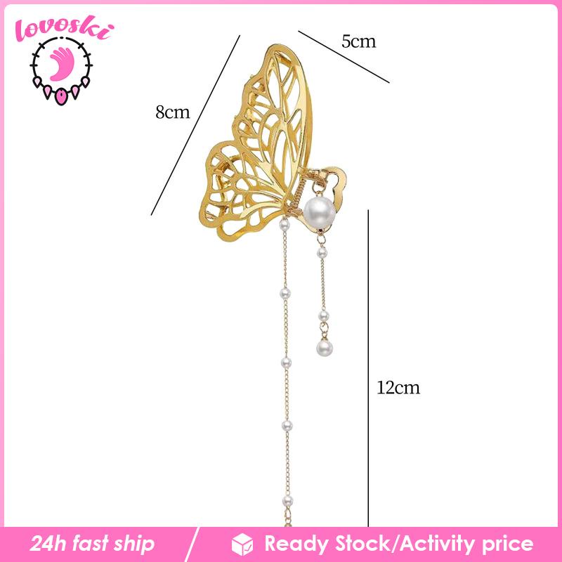 Kẹp Tóc Tua Rua Dài Mỏng Phong Cách Retro Cho Nữ