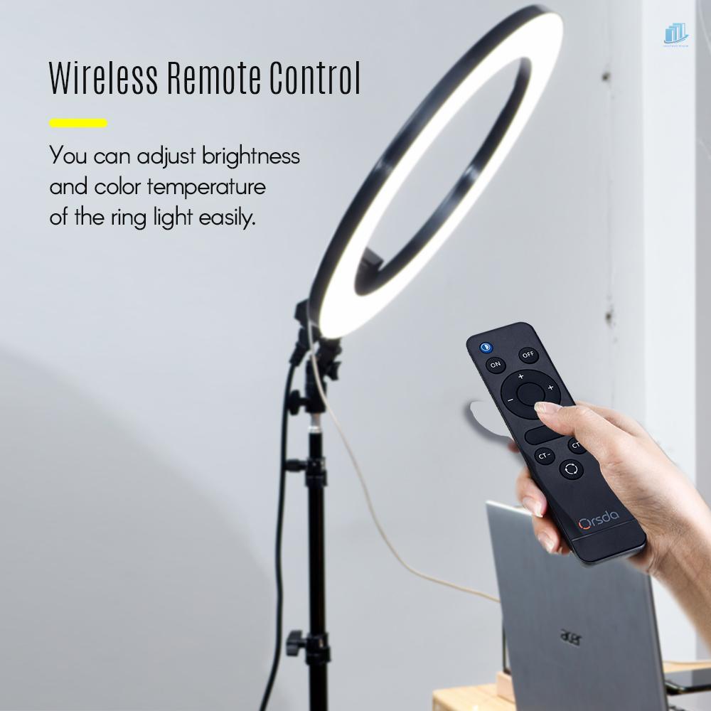 Đèn LED Hình Tròn ORSDA ORB-18T 18 Inch Cổng Sạc USB Kép 3200K-6500K 45W Có Giá Đỡ Linh Hoạt Cho Điện Thoại