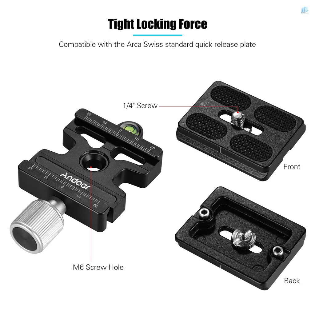 Kẹp Máy Ảnh Thông Minh Andoer DC-50P Bằng Hợp Kim Nhôm Tháo Gỡ Nhanh Chuyên Nghiệp