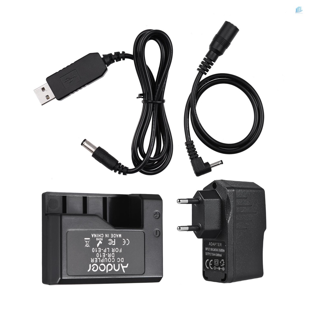 Đầu Nối Pin Andoer ACK-E10 5V USB DC Thay Thế Cho LP-E10 / Kiss X70 / 1100D / 1200D