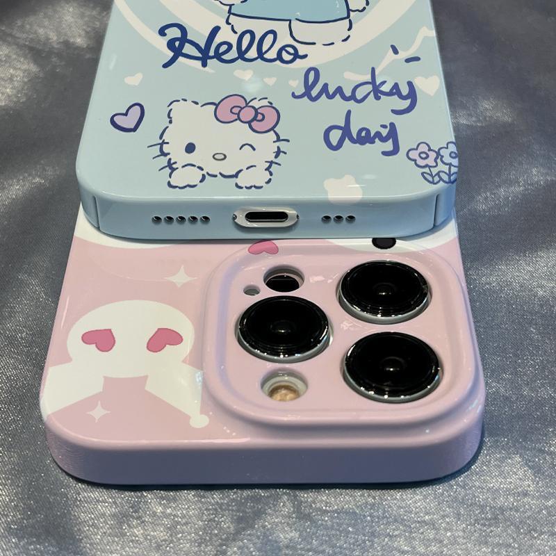 Ốp Điện Thoại Cứng Họa Tiết Hello Kitty / Chữ Tiếng Anh Dễ Thương Cho Iphone 14pro8 / 11 Iphone13 xsmaxx12