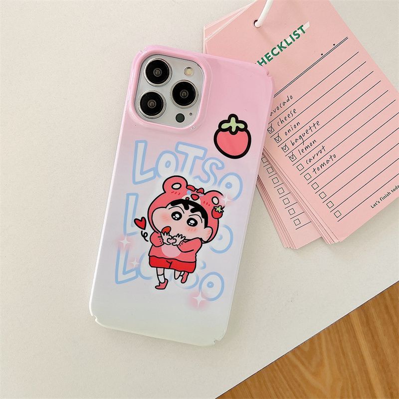 Ốp Điện Thoại Cứng In Hoạt Hình Shin-Chan 12 Shin-Chan 11 14Promax 13 P9BL Cho iPhone14promax