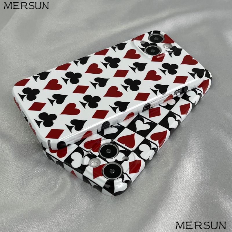 Ốp Điện Thoại Cứng In Hình Lá Bài Poker Cổ Điển Cho Iphone 13 / promaxxs / 11 14 12 Xr8 7 XNT7
