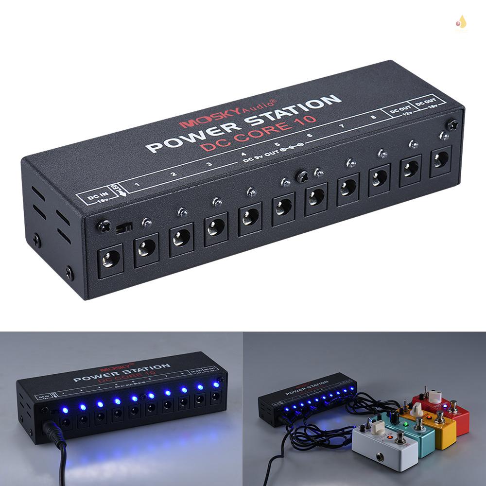 Trạm Cung Cấp Nguồn Mini MOSKYAudio 10 Cách Điện DC Đầu Ra DC 9V 12V 18V Cho Guitar