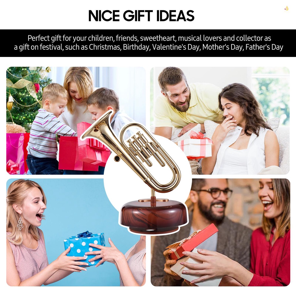 Hộp Nhạc Bằng Đồng Thau Kiểu Cổ Điển Dùng Làm Quà Tặng