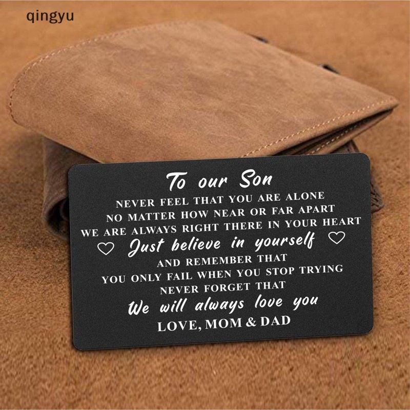 Qingyu Ví Đựng Thẻ Bằng Thép Không Gỉ Cho Husband Boyfriend Wife Girlfriend Valene Quà Tặng Sinh Nhật