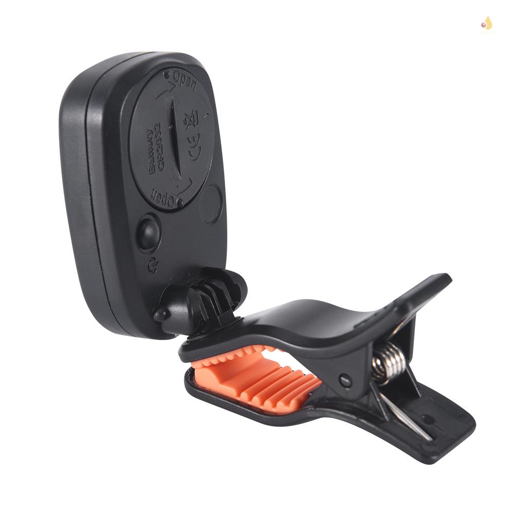 Bộ Điều Chỉnh Điện Tử Mini LT-01 Dạng Kẹp Xoay 360 Độ° Màn Hình LCD Xoay Được Kèm 2 Đèn Nền Cho Đàn Guitar Bass Ukulele C / D Violin