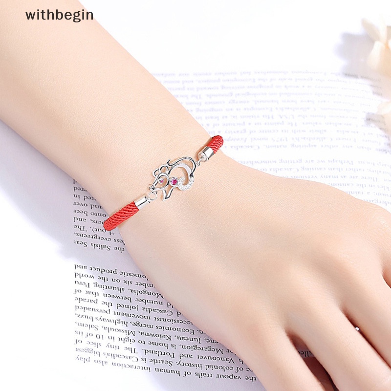 Vòng Tay Dây Đỏ May Mắn Mặt Hình 12 Cung Hoàng Đạo Chuột Hổ Thỏ Rồng Ngựa Khỉ Khỉ Khỉ Heo Chó May