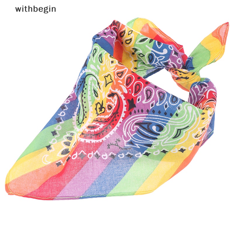 Khăn Choàng Cổ Bandana Hình Vuông 55cm 6 Màu Chất Liệu Cotton Phong Cách Unisex