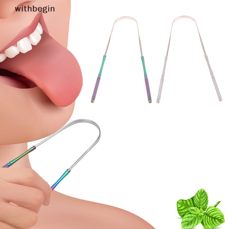 1 Dụng Cụ Nạo Lưỡi Bằng Thép Không Gỉ Thông Hơi Làm Sạch Răng Miệng