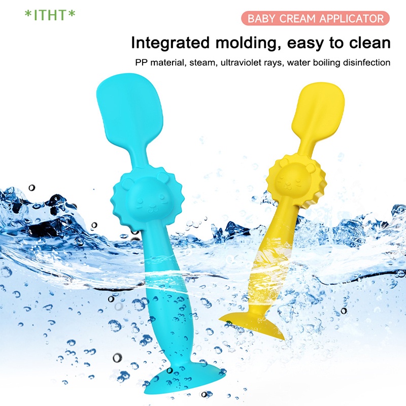 Muỗng Phết Kem / Tã Em Bé Bằng Silicon Chống Dính Có Tay Cầm Tiện Lợi Mới