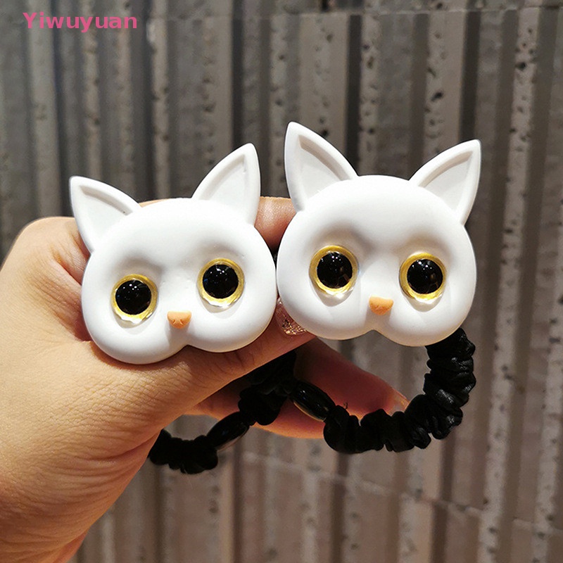 Dây Buộc Tóc Cao Su Co Giãn Hình Mèo Hoạt Hình Siêu Đáng Yêu Kiểu Hàn Quốc Mới