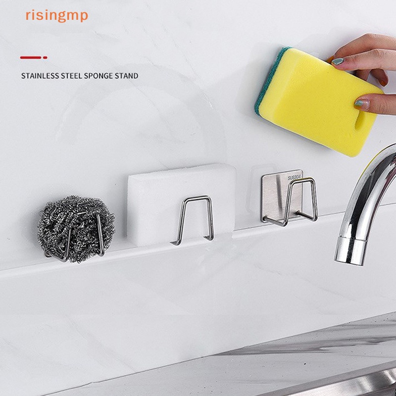 Giá Đựng Mút Rửa Chén Ráo Nước Bằng Inox Không Đục Lỗ Đa Năng