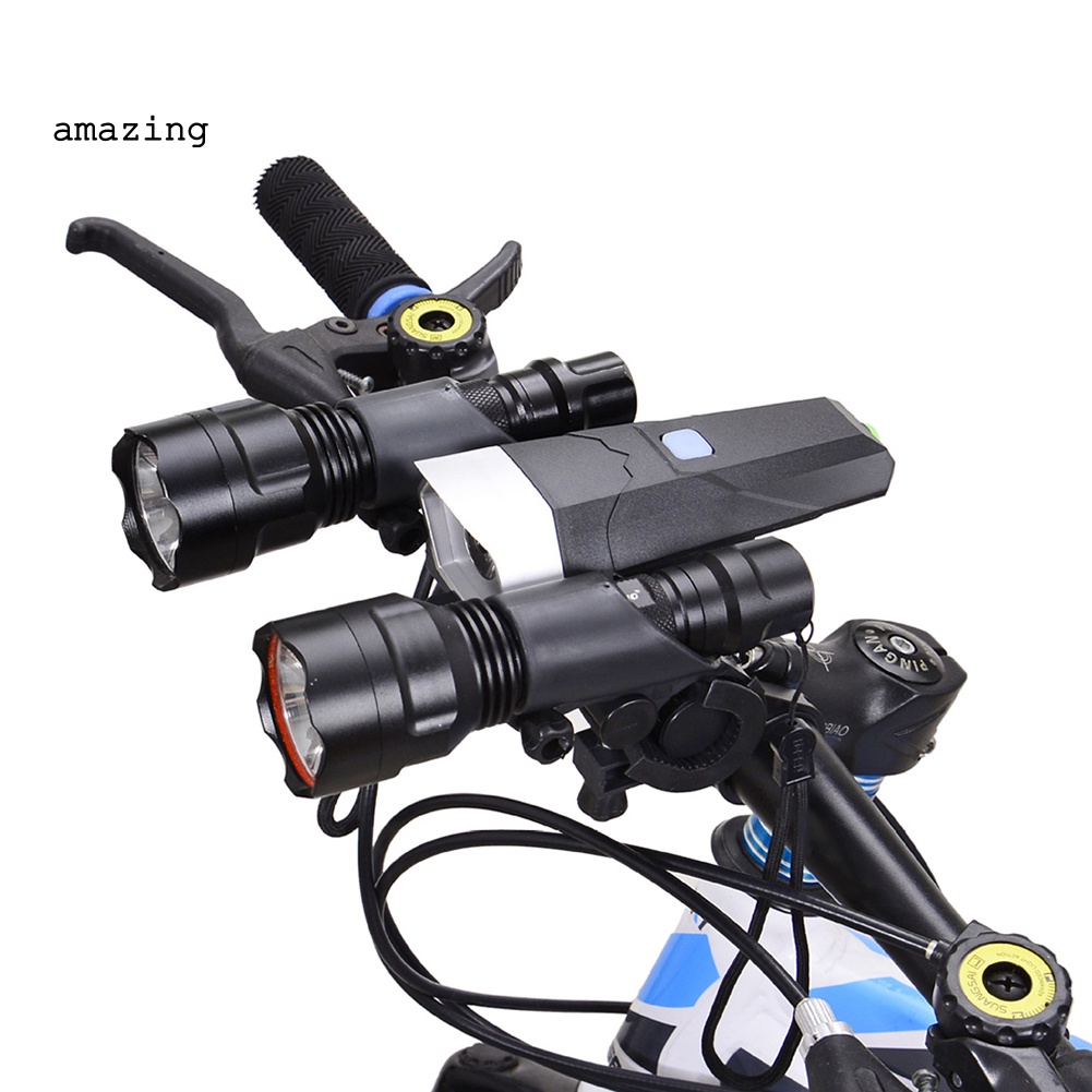 Giá Đỡ Đèn Pin Hai Ống Nối Dài Gắn Phía Trước Xe Đạp