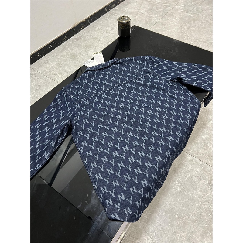 M (lb) &amp; New NY Áo Khoác denim unisex Thêu Chữ m - lb Cổ Điển