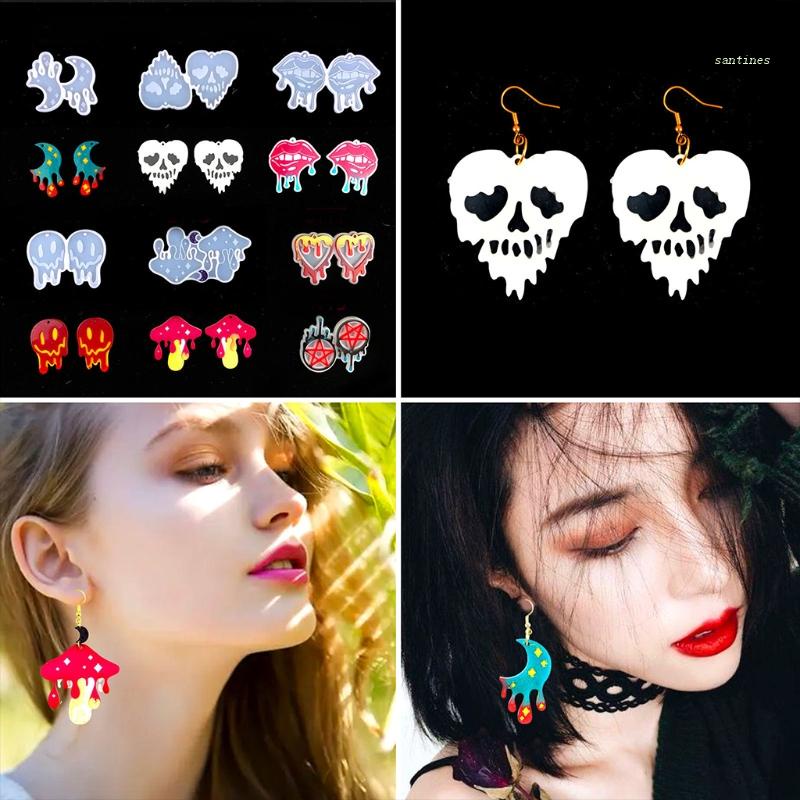 Khuôn Làm Bông Tai / Khuyên Tai / Môi / Mặt Trăng Bằng Silicone DIY