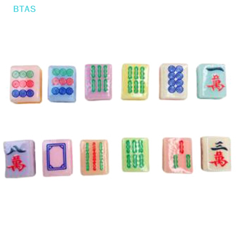 Bộ 5 Mô Hình Mạt Chược Trung Quốc Bằng Nhựa Phát Quang Dùng Trang Trí Thủ Công DIY