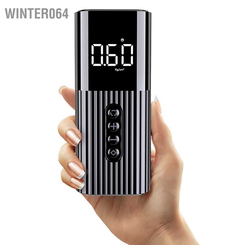Winter064 Máy Bơm Hơi Lốp Xe Di Động Làm Đầy Nhanh Màn Hình Kỹ Thuật Số Lớn Công Suất Đôi Không Khí Điện Mini Cho Ô Tô Đạp