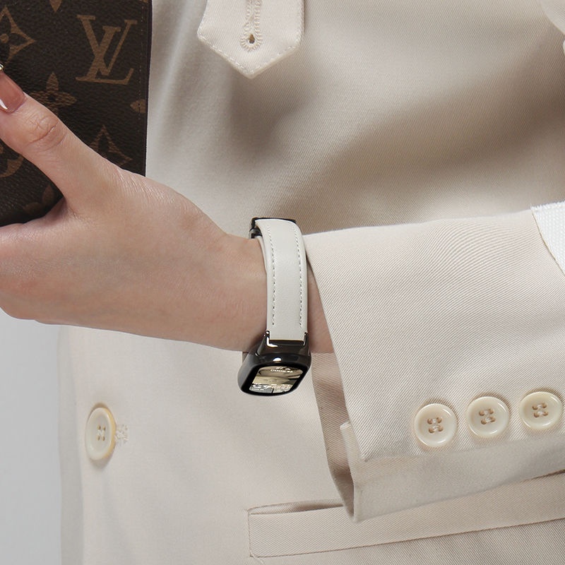 Dây Đeo Bằng Da Thật Có Nam Châm Tháo Gỡ Nhanh Phù Hợp Cho Xiaomi 8 / 7 / 8