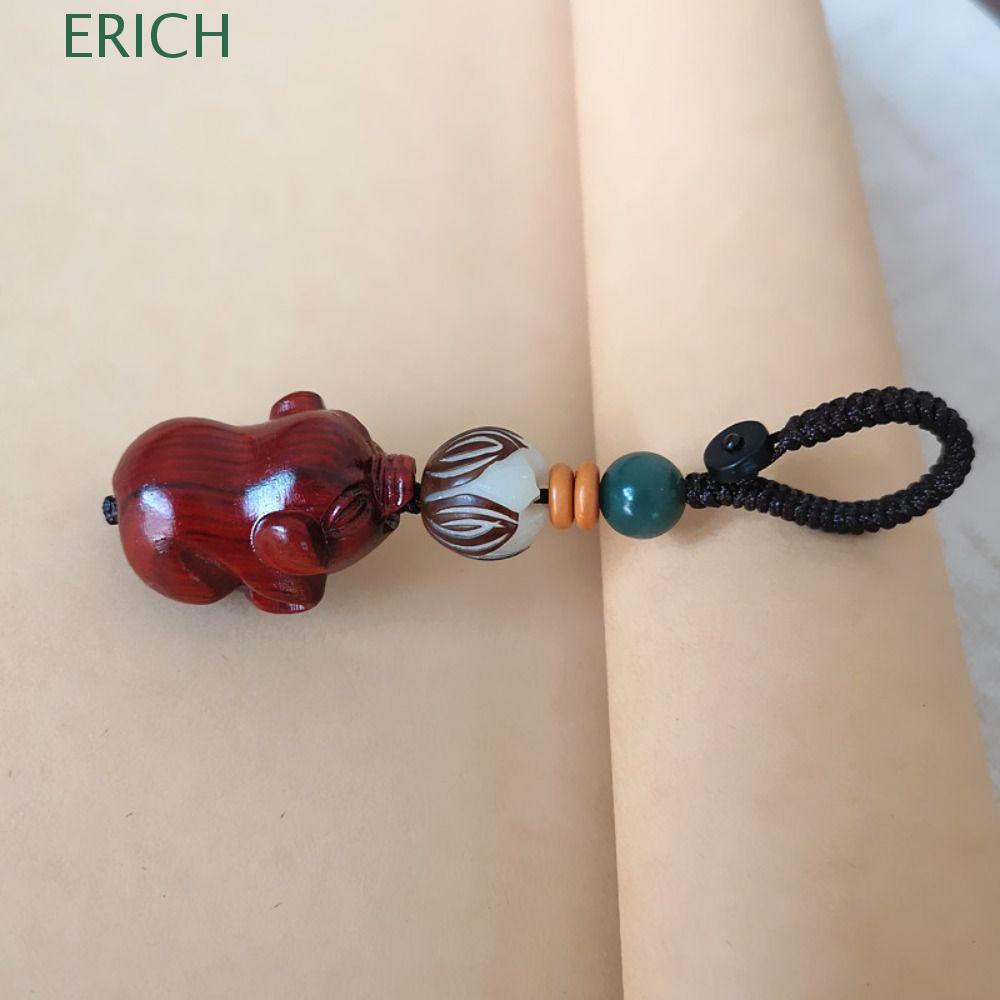 Móc Khóa Gỗ Đàn Hương Hình Heo Con Dễ Thương Sáng Tạo