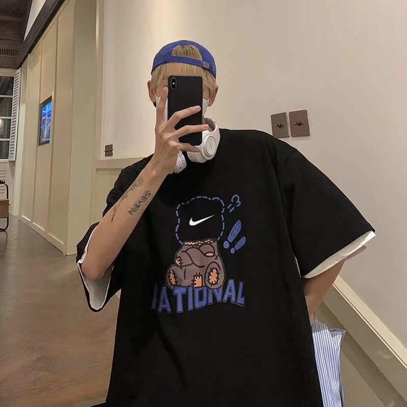 Áo Thun Tay Ngắn n 88-Classic Họa Tiết Gấu Hoạt Hình Thời Trang Cho Nam Và Nữ