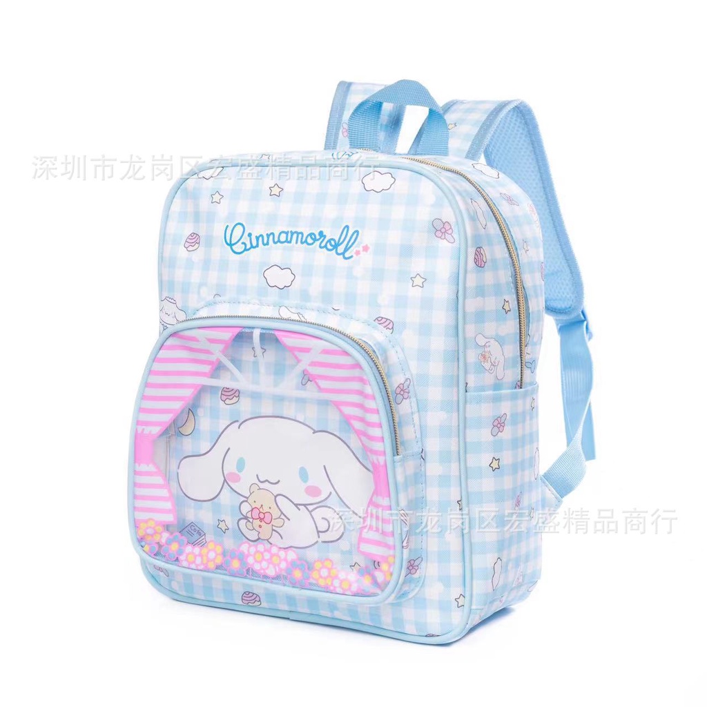 Ba Lô Đa Năng Thoáng Khí Sức Chứa Lớn In Họa Tiết Kira Sanrio Kuromi Cinnamon Hello Kitty Thời Trang Cho Nữ