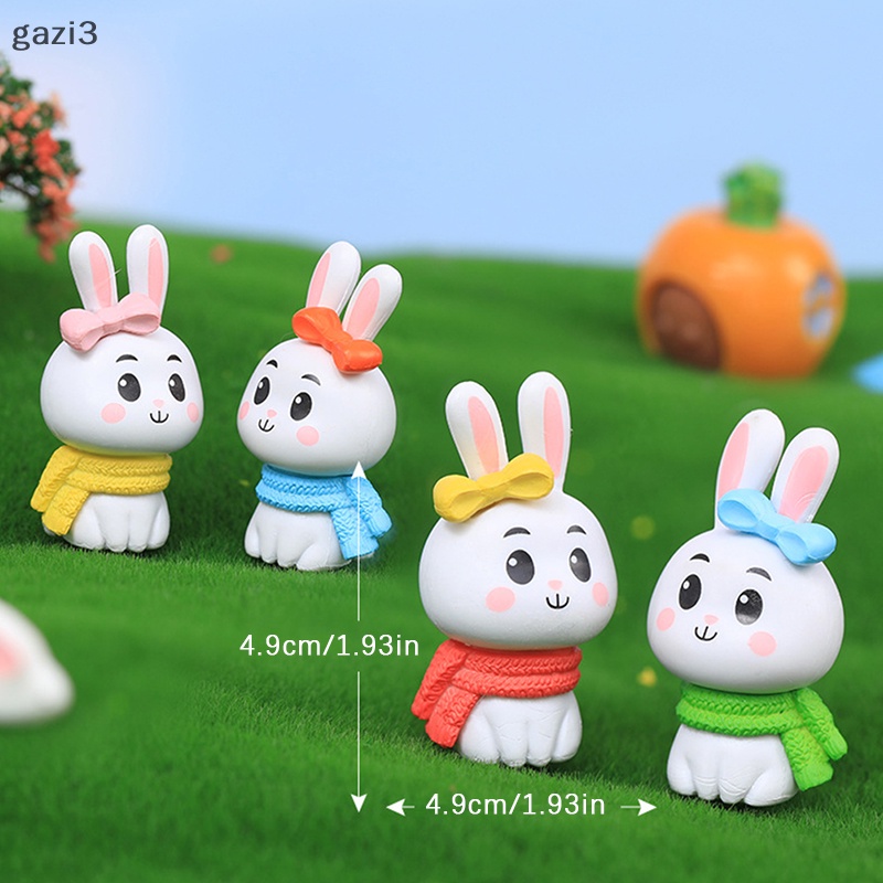 1 Thỏ Nhựa Dễ Thương Dùng Trang Trí Tiểu Cảnh / Vườn