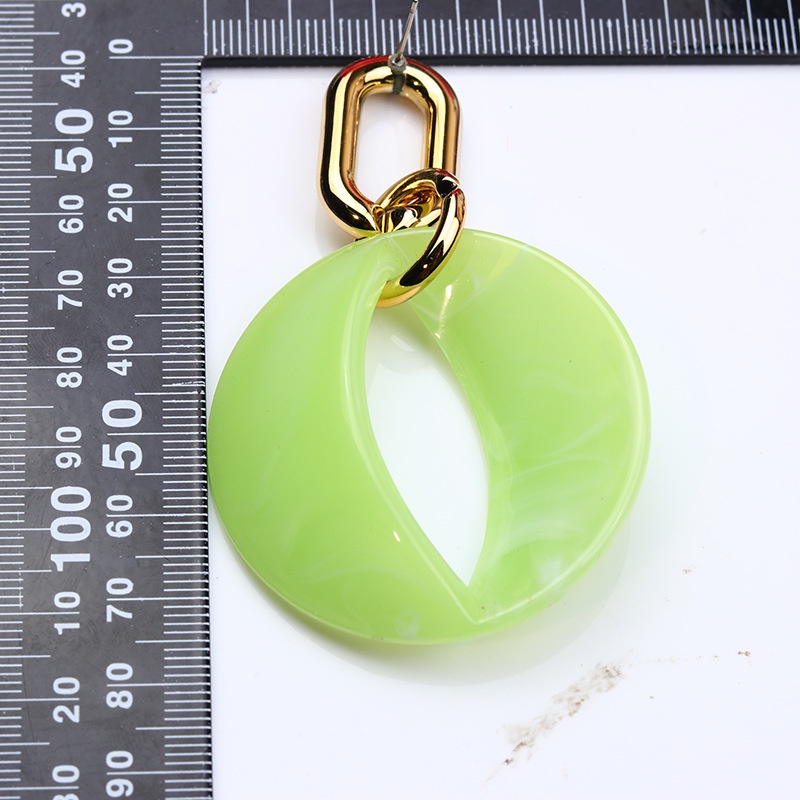 1 Đôi Bông Tai acrylic Hình Tròn Phun Sơn Màu Kẹo Đơn Giản Phong Cách Âu Mỹ