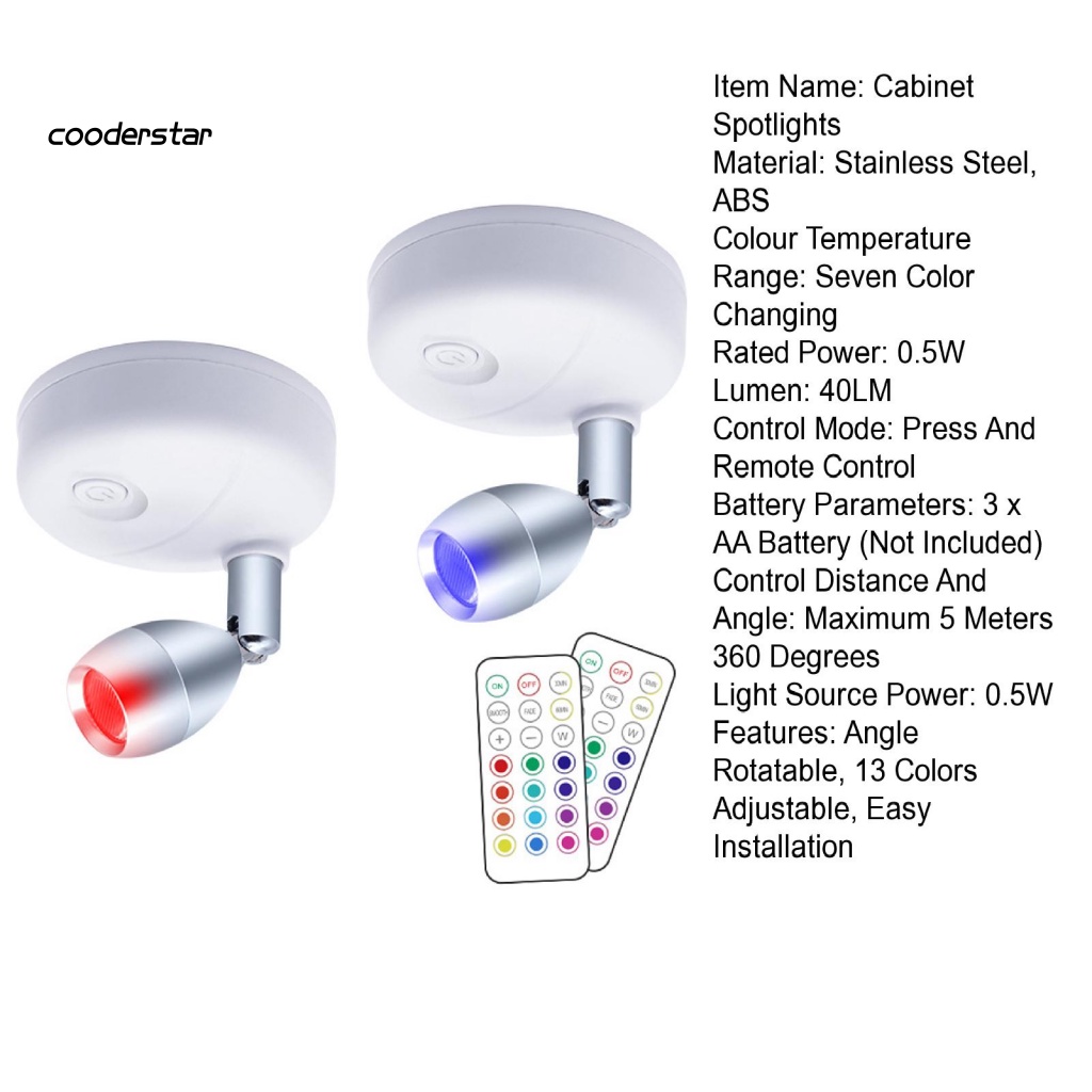 1 Bộ Đèn LED Không Dây Điều Khiển Từ Xa 13 Màu Tùy Chỉnh Đa Năng Tiện Dụng