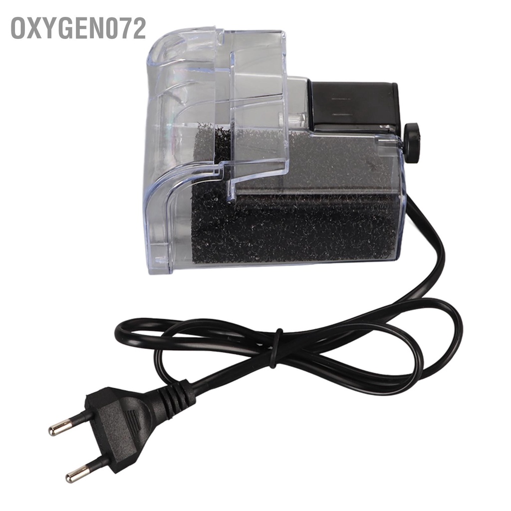 Oxygen072 Bộ dụng cụ khởi động hồ cá Bể cảnh quan sáng tạo 3 trong 1 im lặng với bộ lọc nguồn và đèn LED chiếu Đen