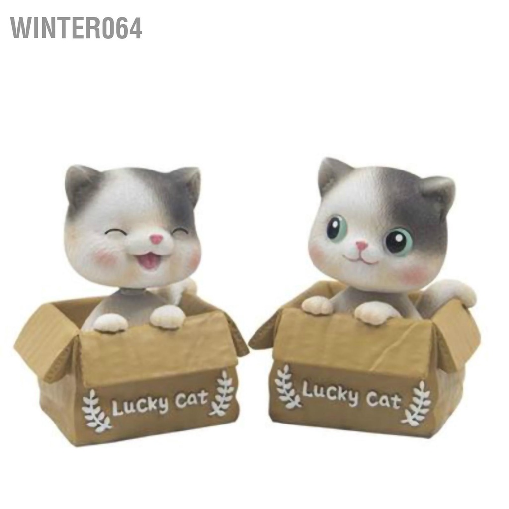 Winter064 Xe Lắc Đầu Búp Bê Nội Thất Điều Khiển Trung Tâm Trang Trí Đồ Dễ Thương Nhựa Hàng Thủ Công