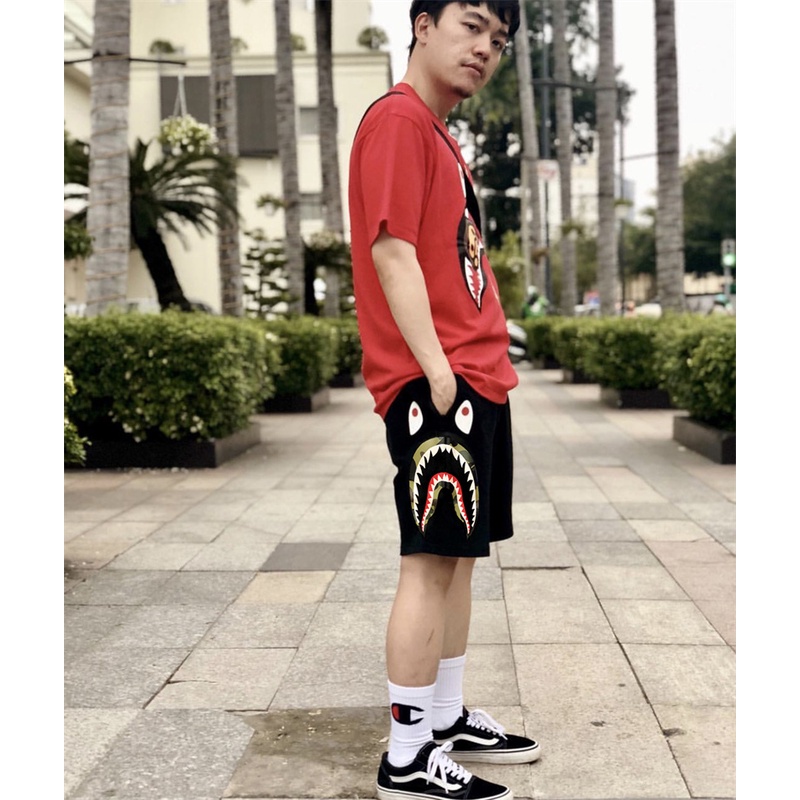 Ba88pe &amp; - Quần Short Unisex Họa Tiết Rằn Ri Cá Mập Xanh Lá Thời Trang Mới Nhất Xu Hướng Mới Nhấtiuyh54Uyh54Uy