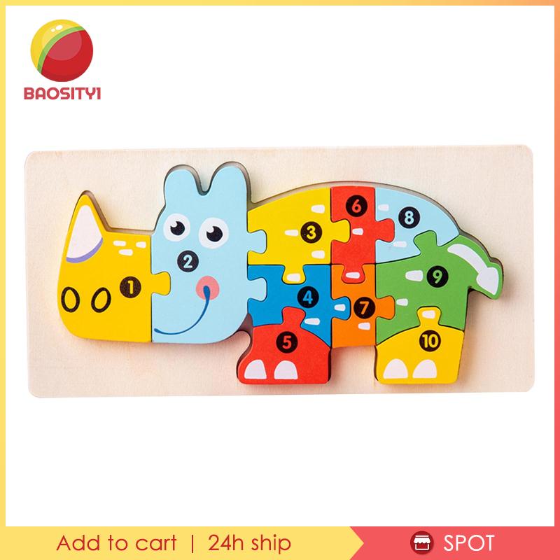 [Baosity 1] Đồ Chơi Xếp Hình Động Vật Bằng Gỗ Cho Trẻ Mẫu Giáo