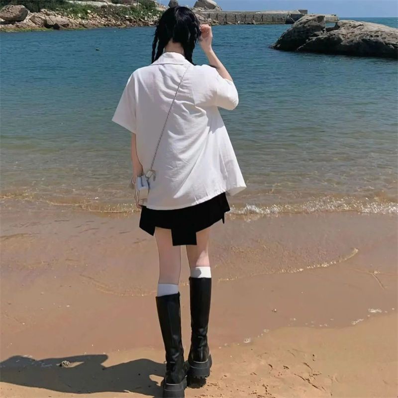 Áo Thun Nữ Ngắn Tay Cổ Tròn Thời Trang Hàn