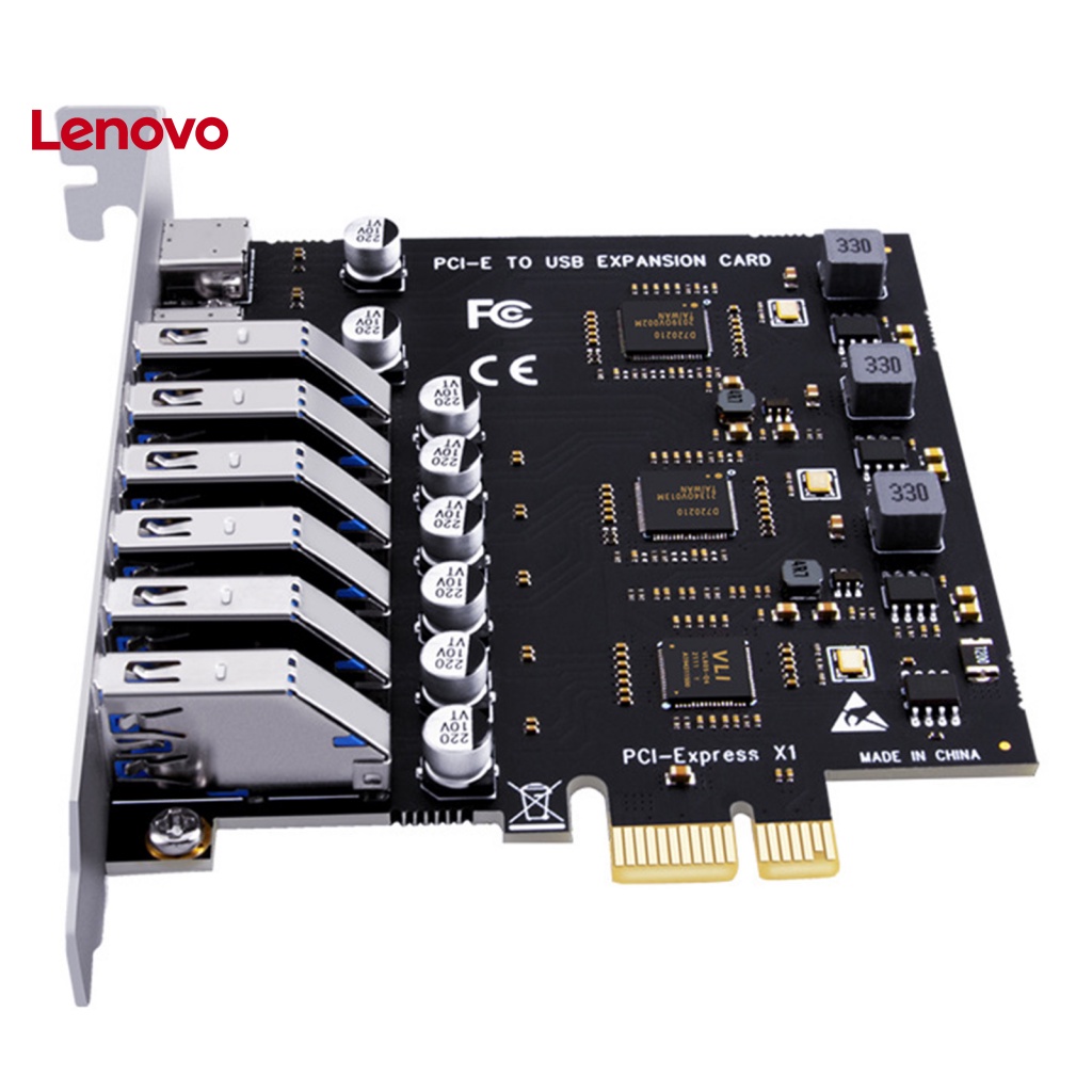 Thẻ Mở Rộng Tăng Áp Năng Lượng Thấp 5 Cổng PCI-E Sang USB3.2 Cho Máy Tính