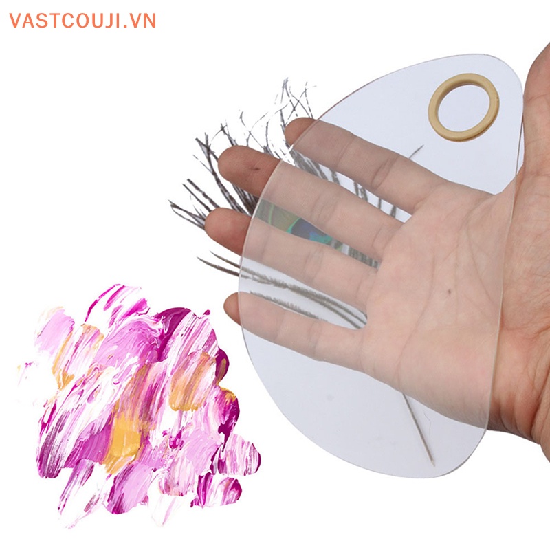 Set 2 Bảng Acrylic Dùng Trộn Màu Trang Điểm Tiện Dụng