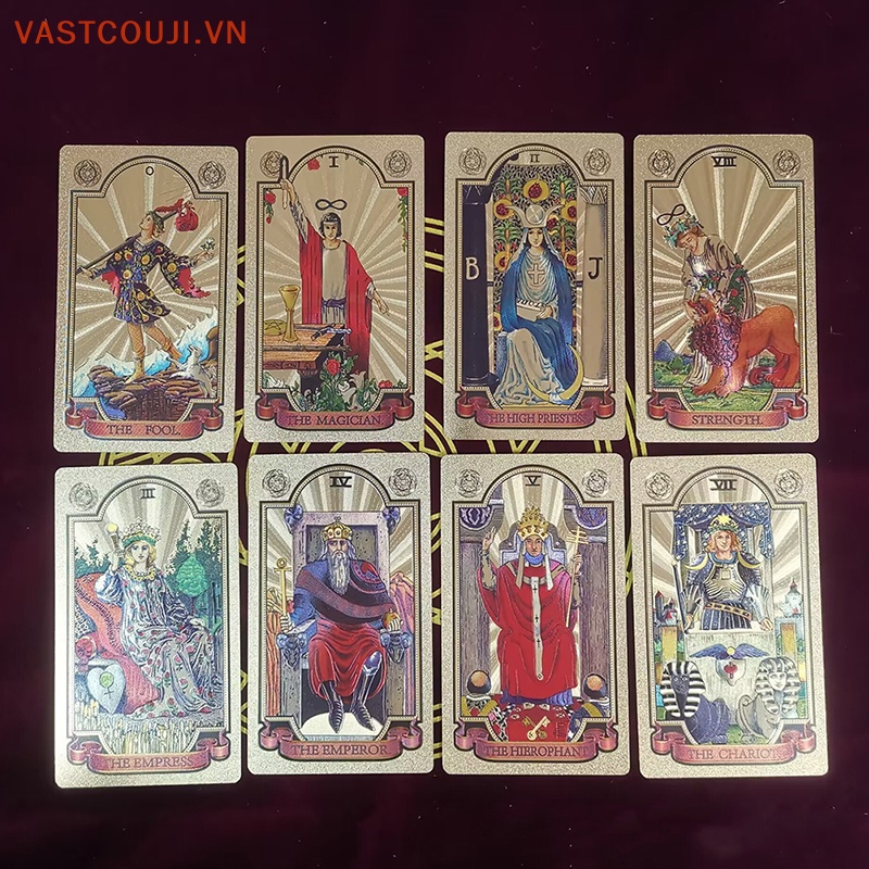 Bộ Bài Tarot Bằng Giấy Bạc PVC Chống Nước Chống Mòn