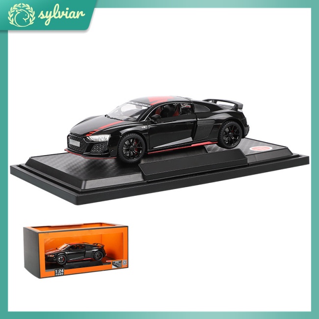 Mô Hình Xe Hơi Thể Thao V10 Bằng Hợp Kim Có Đèn Và Âm Thanh Tỉ Lệ 1 / 24