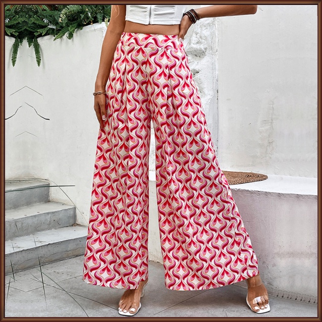 Hàng Mới Về Quần Ống Loe Lưng Cao Chất Liệu Polyester 100% Thời Trang Mùa Hè Phong Cách Âu Mỹ Cho Nữ 2023