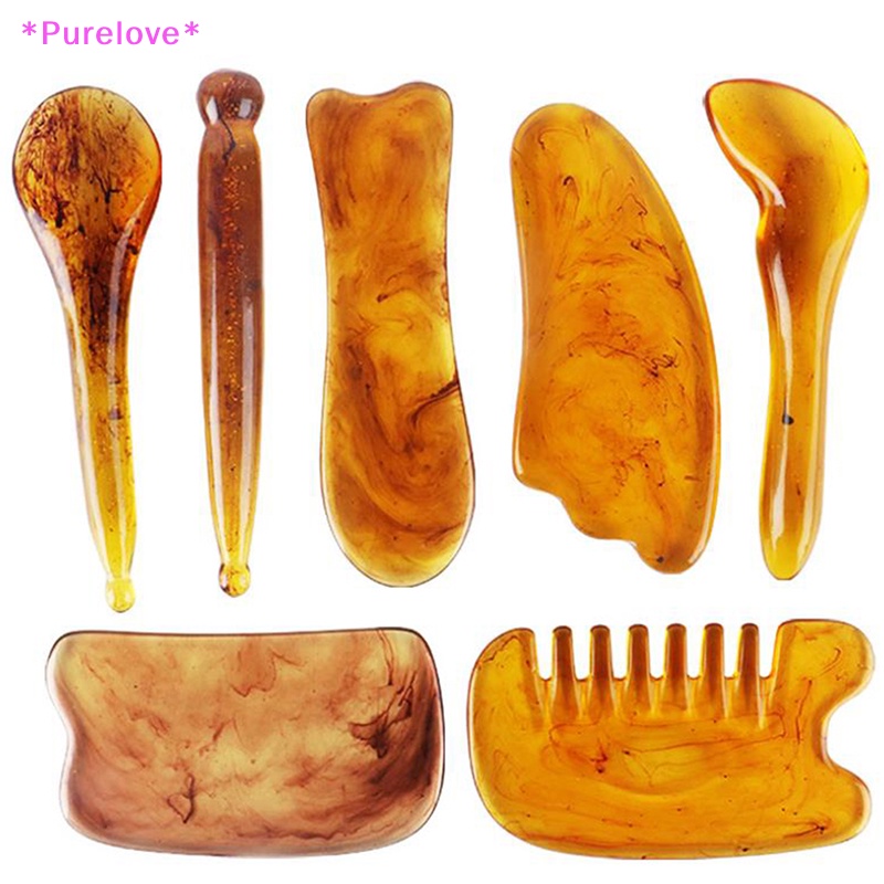 Dụng Cụ Mát Xa Bằng Nhựa Tự Nhiên Màu Hổ Phách Tiện Dụng Mới