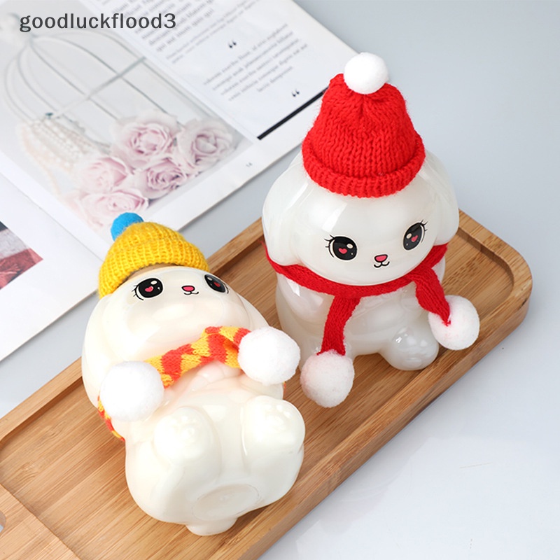 Bình Nước Uống Trà Sữa Dùng Một Lần Hình Thỏ Hoạt Hình Dễ Thương