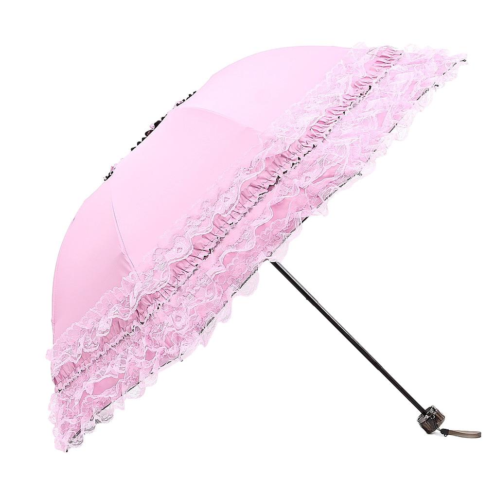 Dù Gấp Chống Nắng Chống Thấm Nước Phong Cách Châu Âu Dễ Thương Cho Nữ