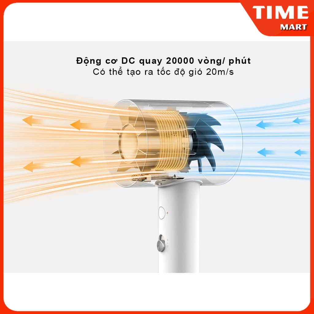 [ CHÍNH HÃNG ] Máy sấy tóc ion Xiaomi Mijia H500 CMJ03LX [ TIME_MART ]