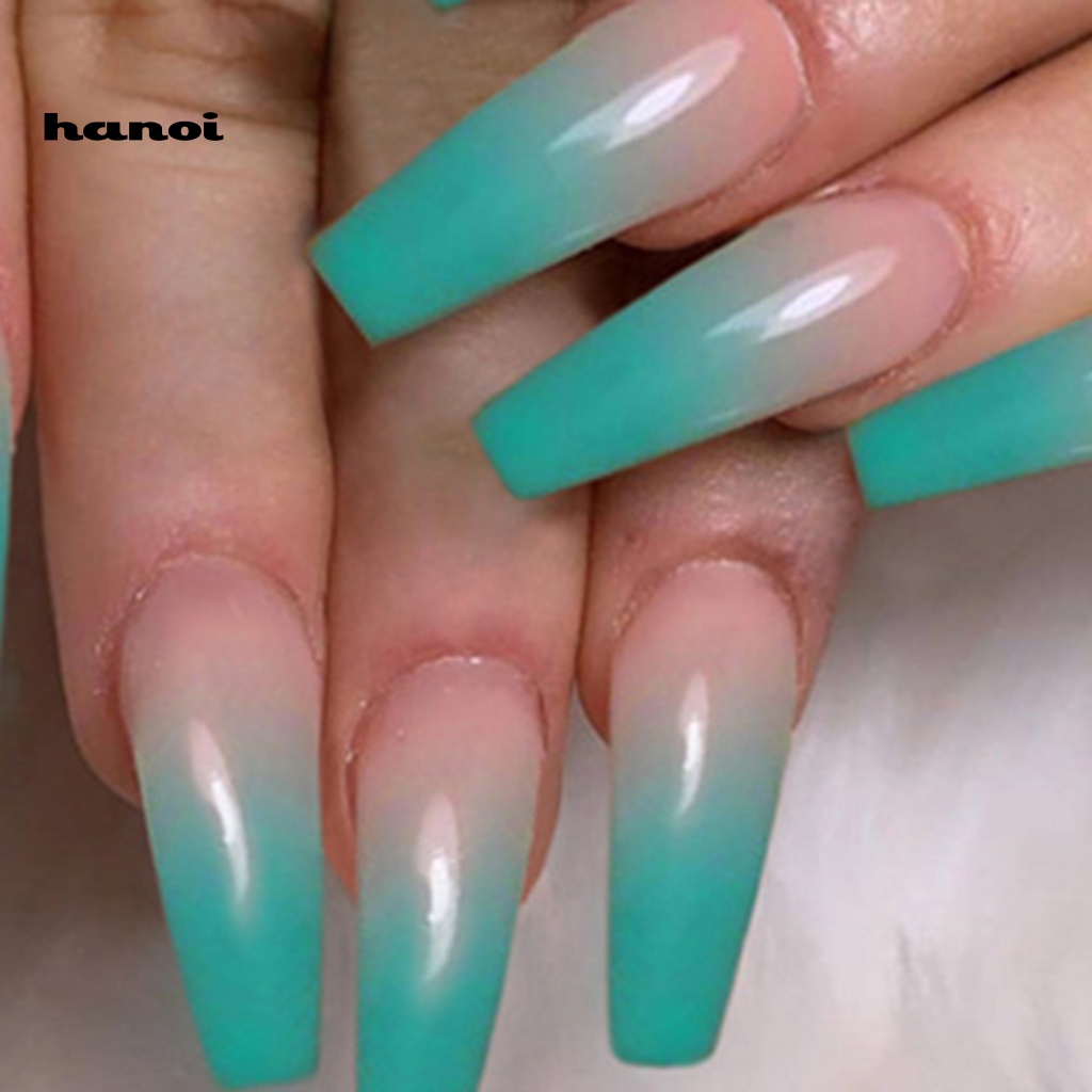 Set 24 Móng Tay Giả Tạo Hiệu Ứng Gradient Thời Trang