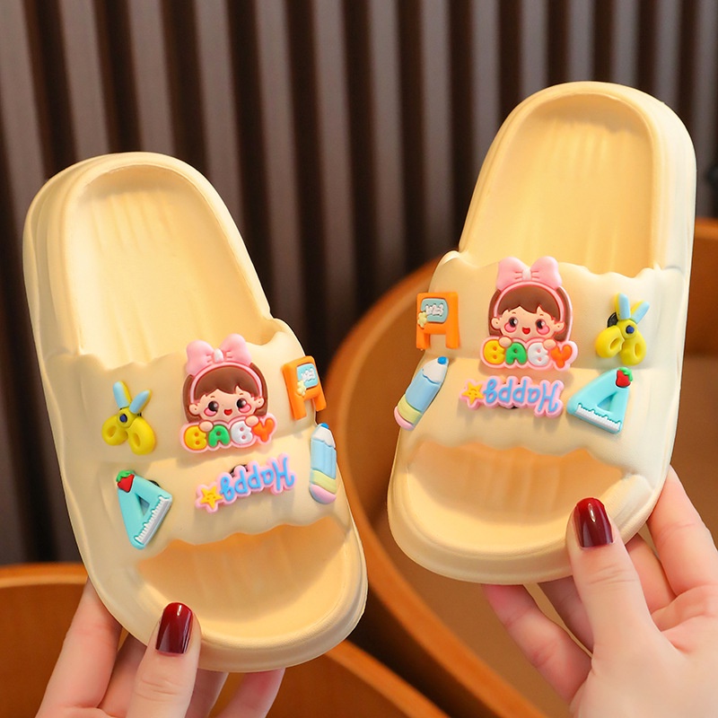 Doremi Dép Xỏ Ngón EVA Đế Mềm Chống Trượt In Hoạt Hình Công Chúa Dành Cho Bé Trai Gái