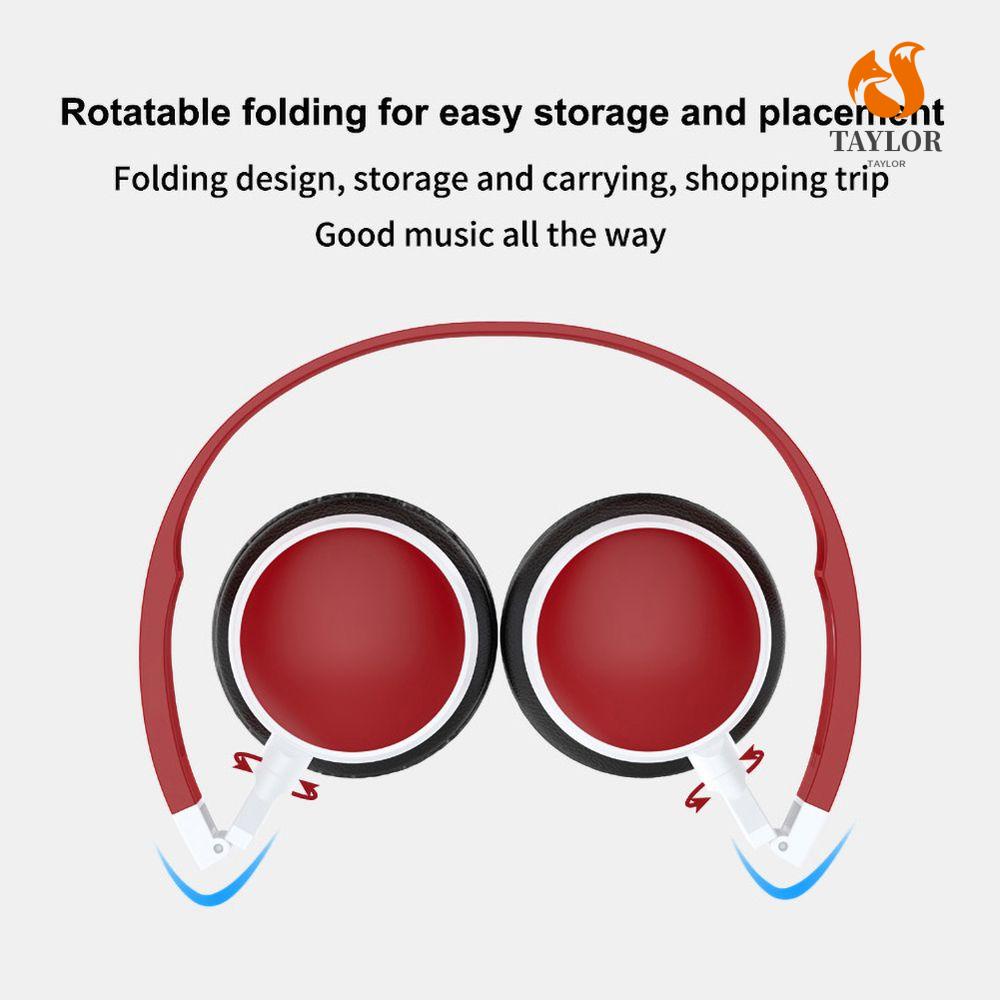 Tai Nghe Thể Thao Âm Thanh Nổi Có Dây TAYLOR1 Gấp Gọn Điều Chỉnh Được Chất Lượng Cao